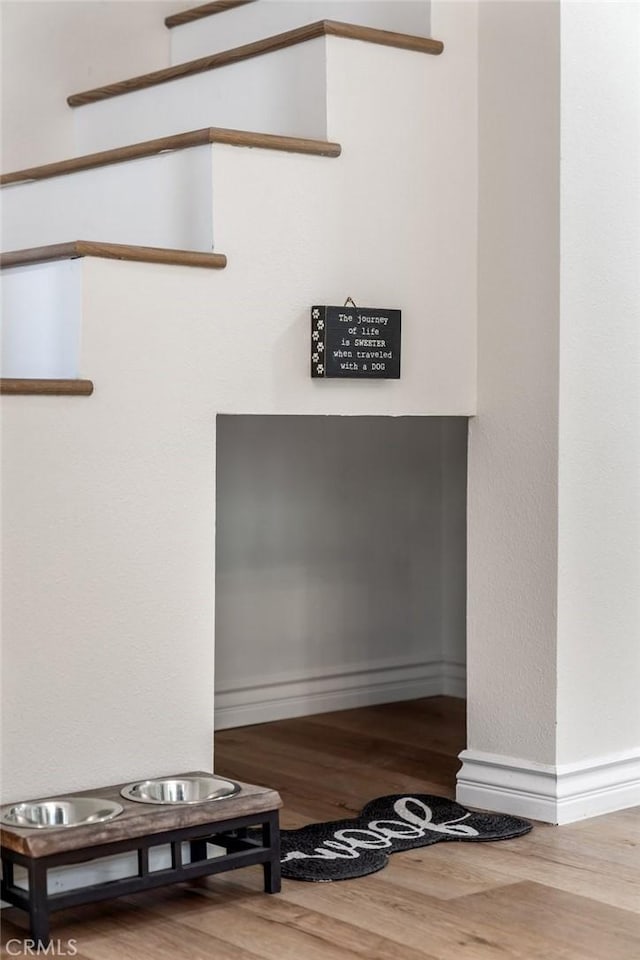 interior details featuring wood-type flooring