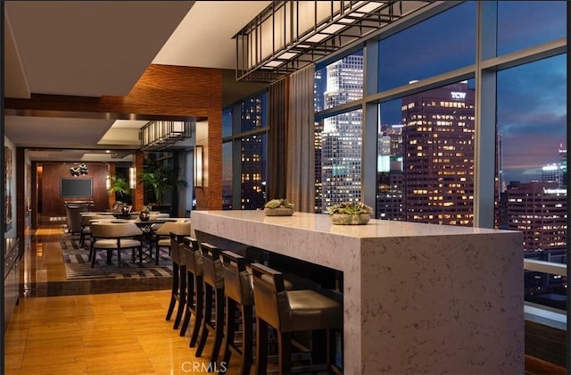 900 W Olympic Blvd Unit 42A, Los Angeles, CA 90015 - bar area with a view of city