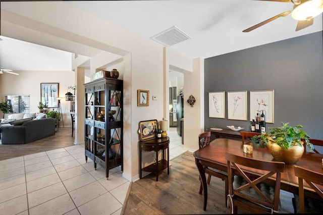 dining area featuring light hardwood / wood-style flooring