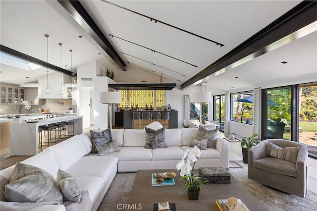 44 Sea Cove Dr, Rancho Palos Verdes, CA 90275 - living room with a skylight