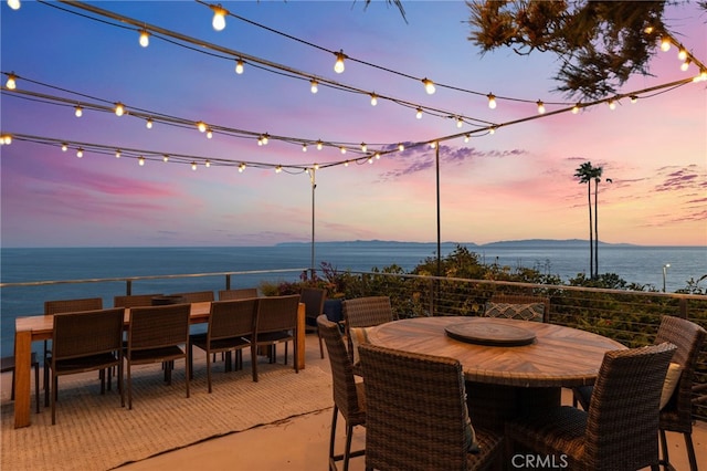 44 Sea Cove Dr, Rancho Palos Verdes, CA 90275 - view of patio with outdoor dining area and a water view
