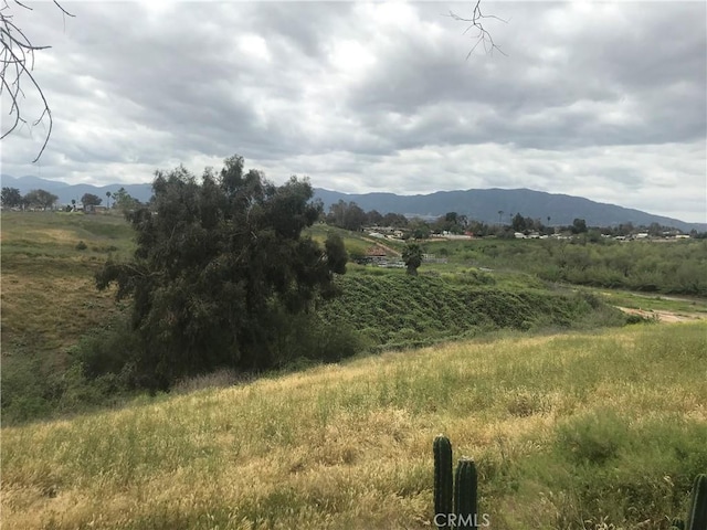 mountain view with a rural view