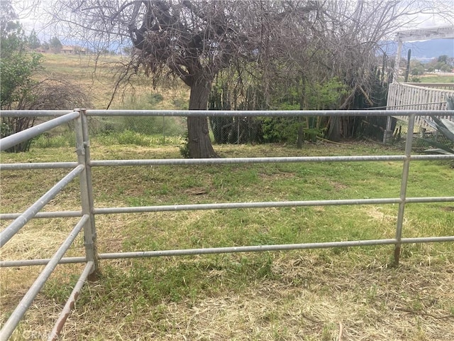 exterior space with a rural view