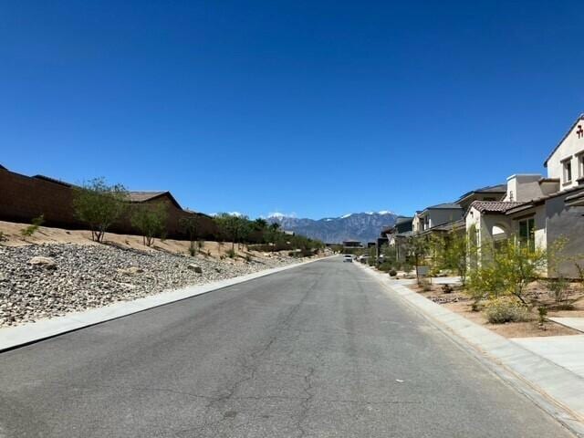 view of road with a mountain view