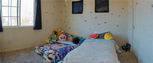 view of carpeted bedroom