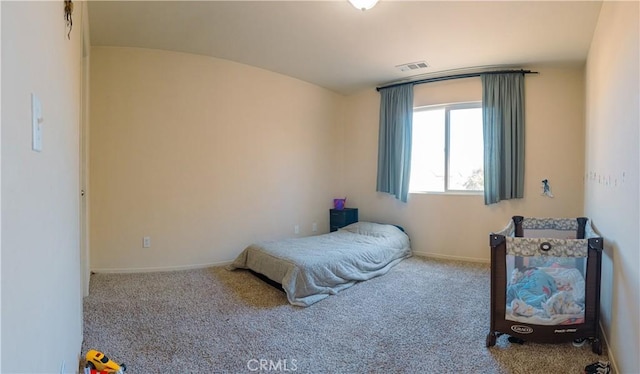 bedroom with carpet