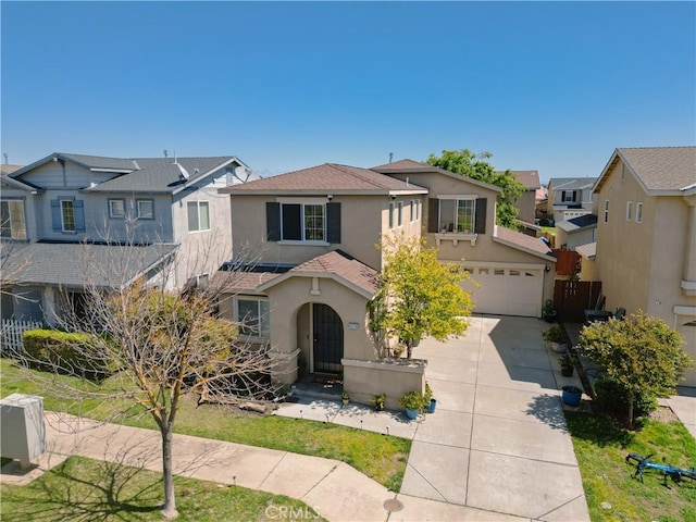 view of property with a garage