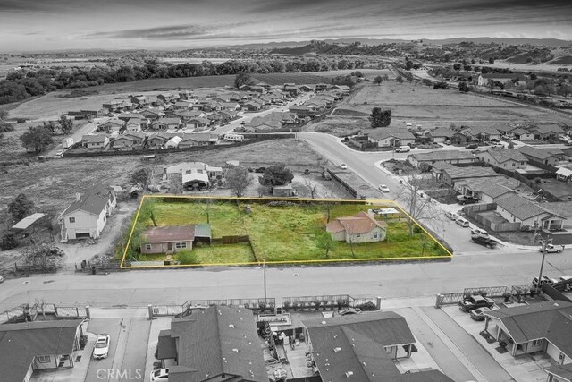 aerial view with a residential view