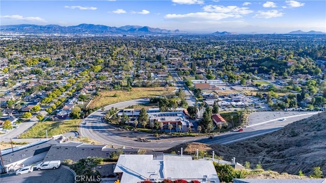 aerial view featuring a mountain view