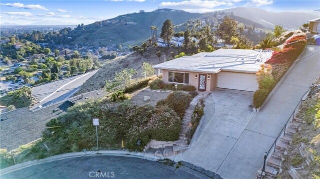 aerial view featuring a mountain view