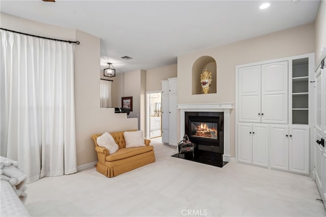 view of carpeted living room