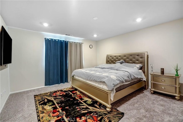 view of carpeted bedroom