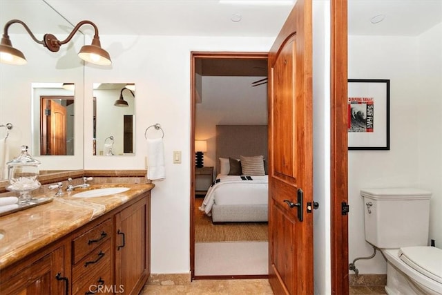 2835 Hermitage Rd, Ojai, CA 93023 - full bathroom featuring a sink, ensuite bath, toilet, and double vanity