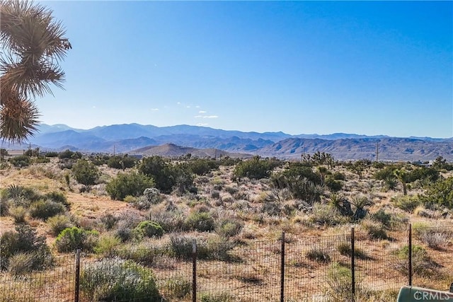 property view of mountains with a rural view