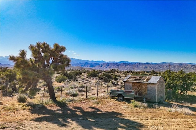 property view of mountains with a rural view