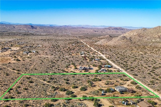 aerial view featuring a mountain view