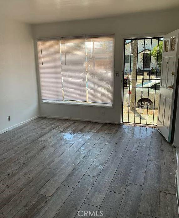 empty room featuring hardwood / wood-style floors