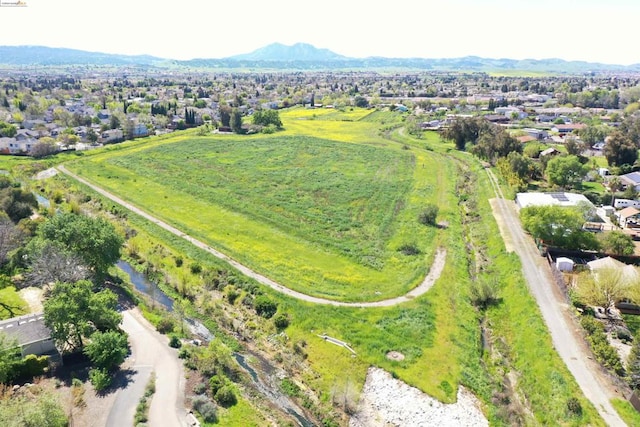 bird's eye view featuring a mountain view