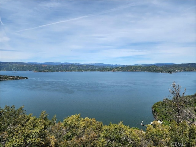 property view of water with a mountain view