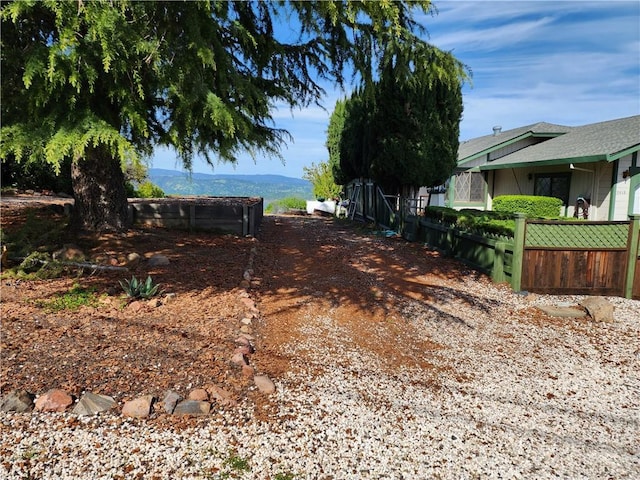 exterior space with a mountain view