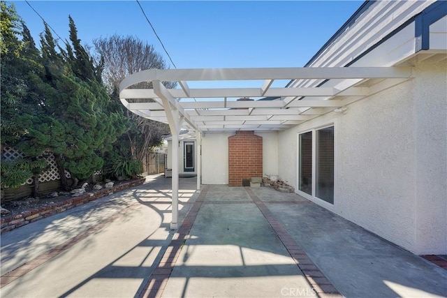 view of patio / terrace with a pergola