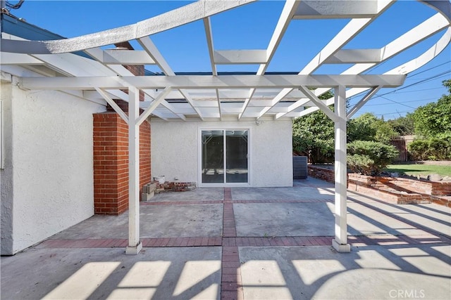 view of patio / terrace featuring a pergola