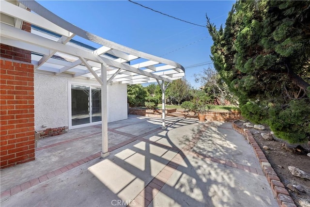 view of patio / terrace with a pergola