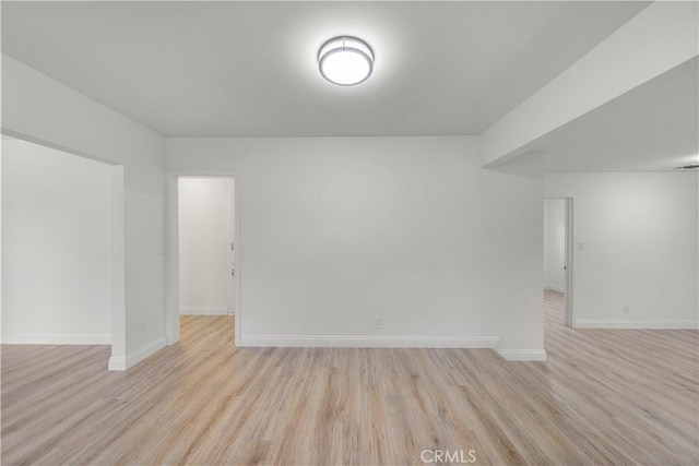 unfurnished room featuring light hardwood / wood-style floors