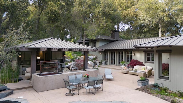 view of patio / terrace with an outdoor living space