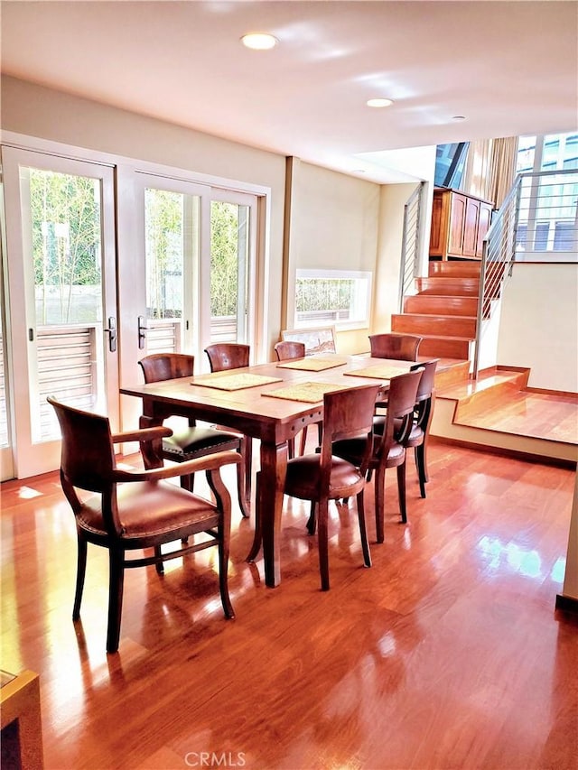 dining room featuring light wood-type flooring