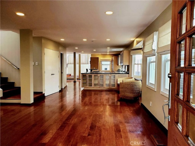 interior space featuring hardwood / wood-style flooring