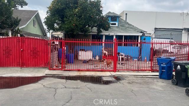 view of gate featuring fence private yard