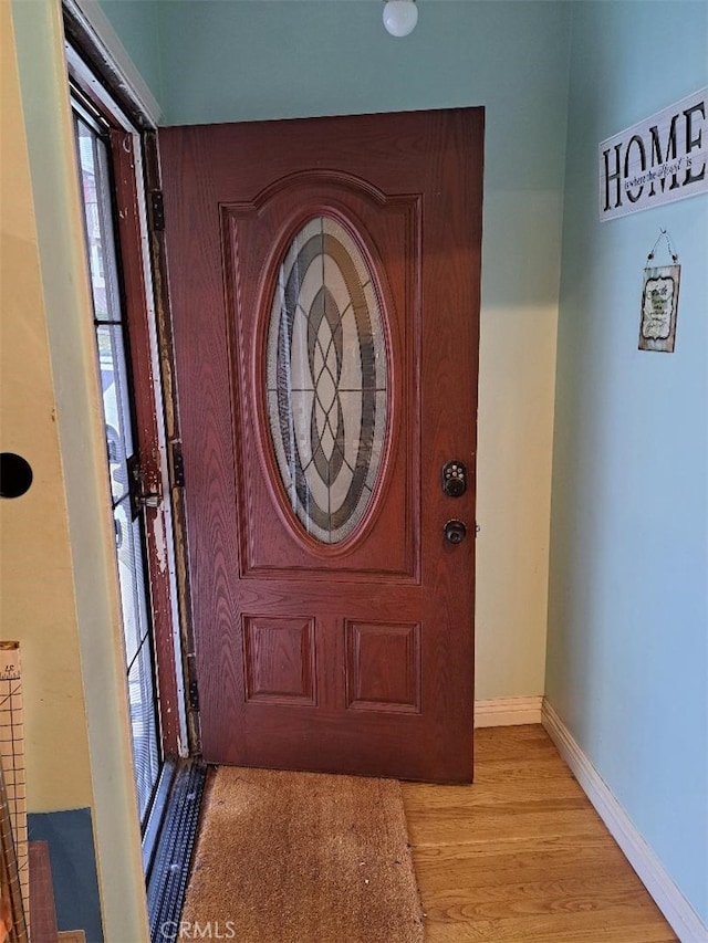 entryway featuring light hardwood / wood-style floors