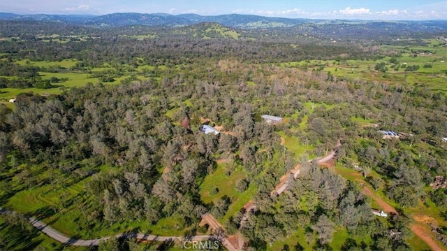 drone / aerial view with a mountain view