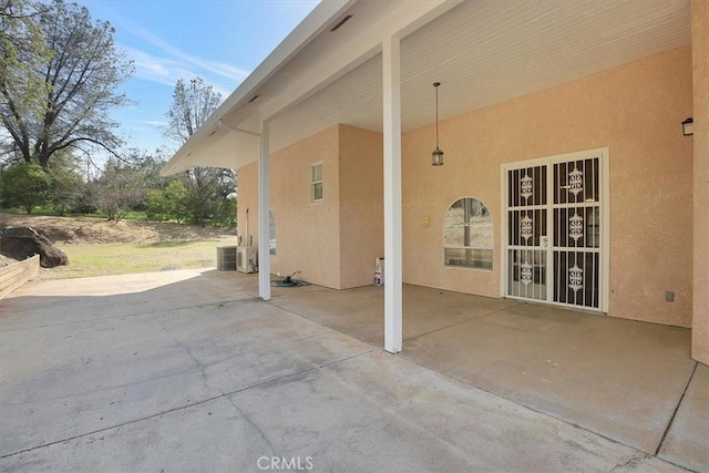 view of patio / terrace featuring central AC unit