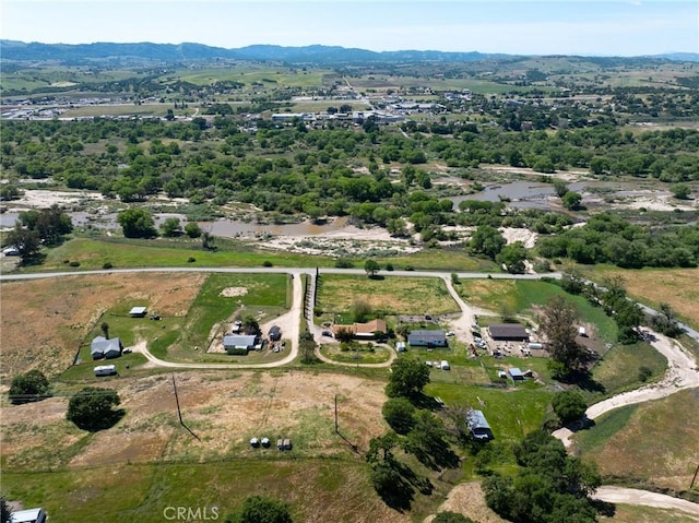 bird's eye view featuring a mountain view