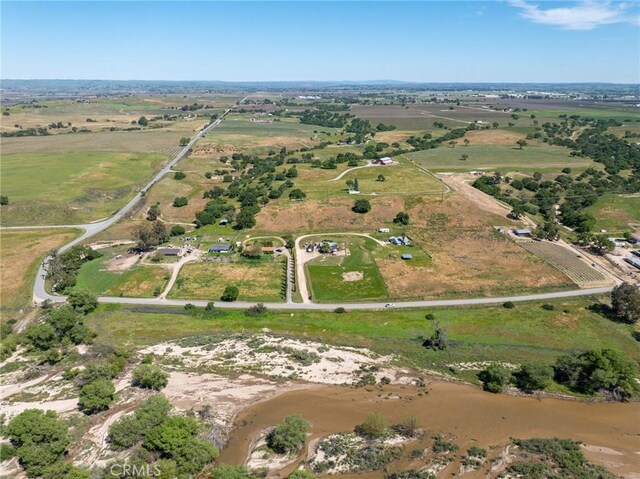 bird's eye view with a rural view