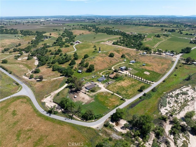 bird's eye view with a rural view