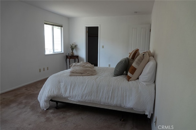 bedroom with carpet