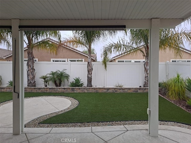 view of yard featuring a patio