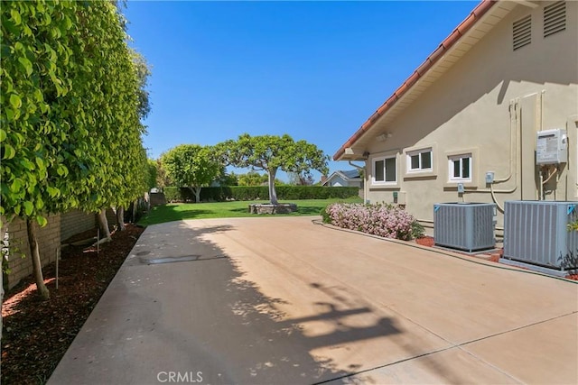 view of patio / terrace with central AC