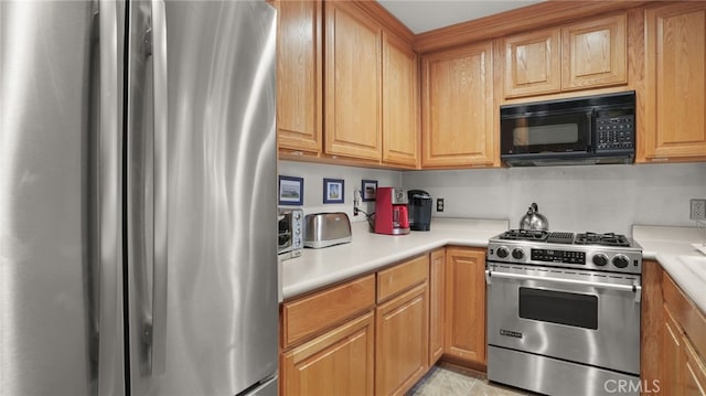 kitchen featuring appliances with stainless steel finishes