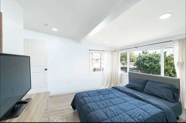 bedroom featuring light hardwood / wood-style floors