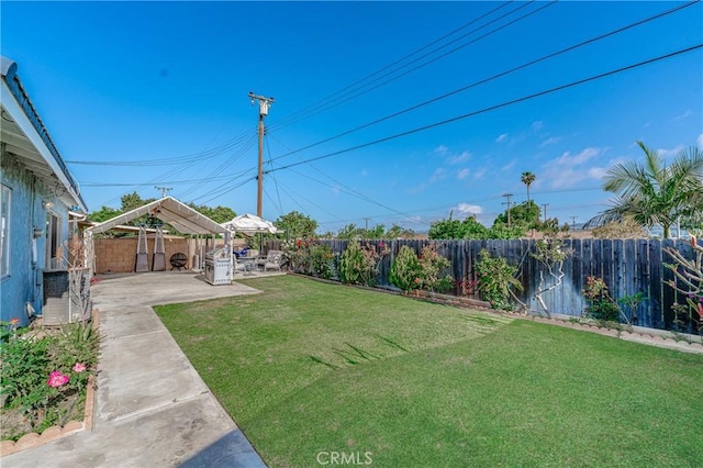 view of yard featuring a patio