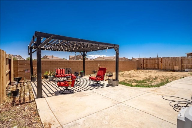 view of patio with a pergola