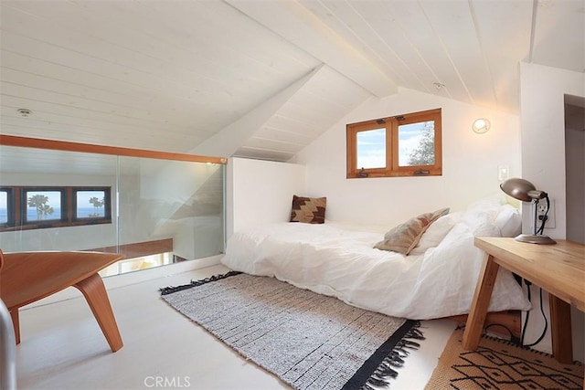 667 Glenneyre St, Laguna Beach, CA 92651 - bedroom featuring lofted ceiling with beams