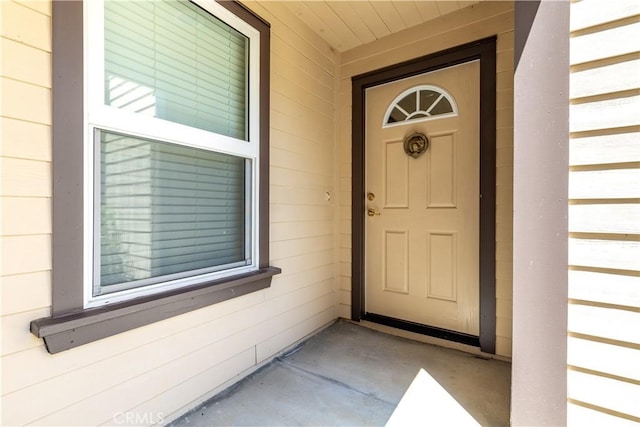 view of doorway to property