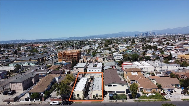 aerial view featuring a mountain view