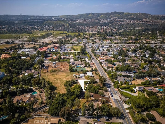 bird's eye view featuring a mountain view