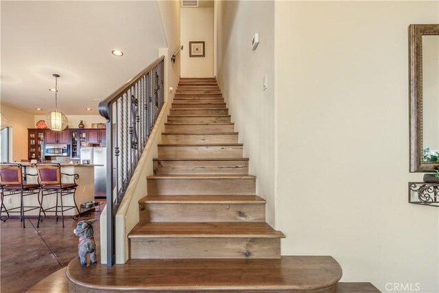 view of stairway